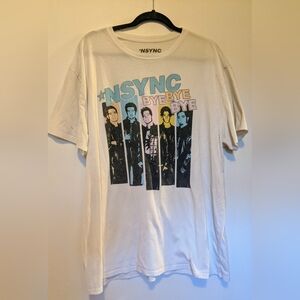Zeeks *NSYNC Bye Bye Bye Off White Tee 90s Style size 2XL